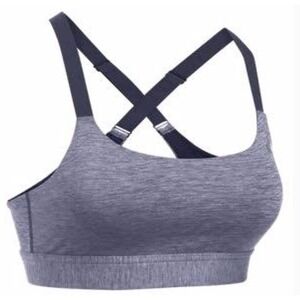 Under Armour Eclipse Sports Bra Women's XL Heather Gray Running Training Gym EUC